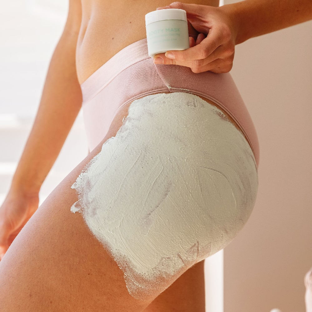 Natural and rejuvenating Booty Clay Mask by BodyBlendz, designed to enhance and tone the derrière.